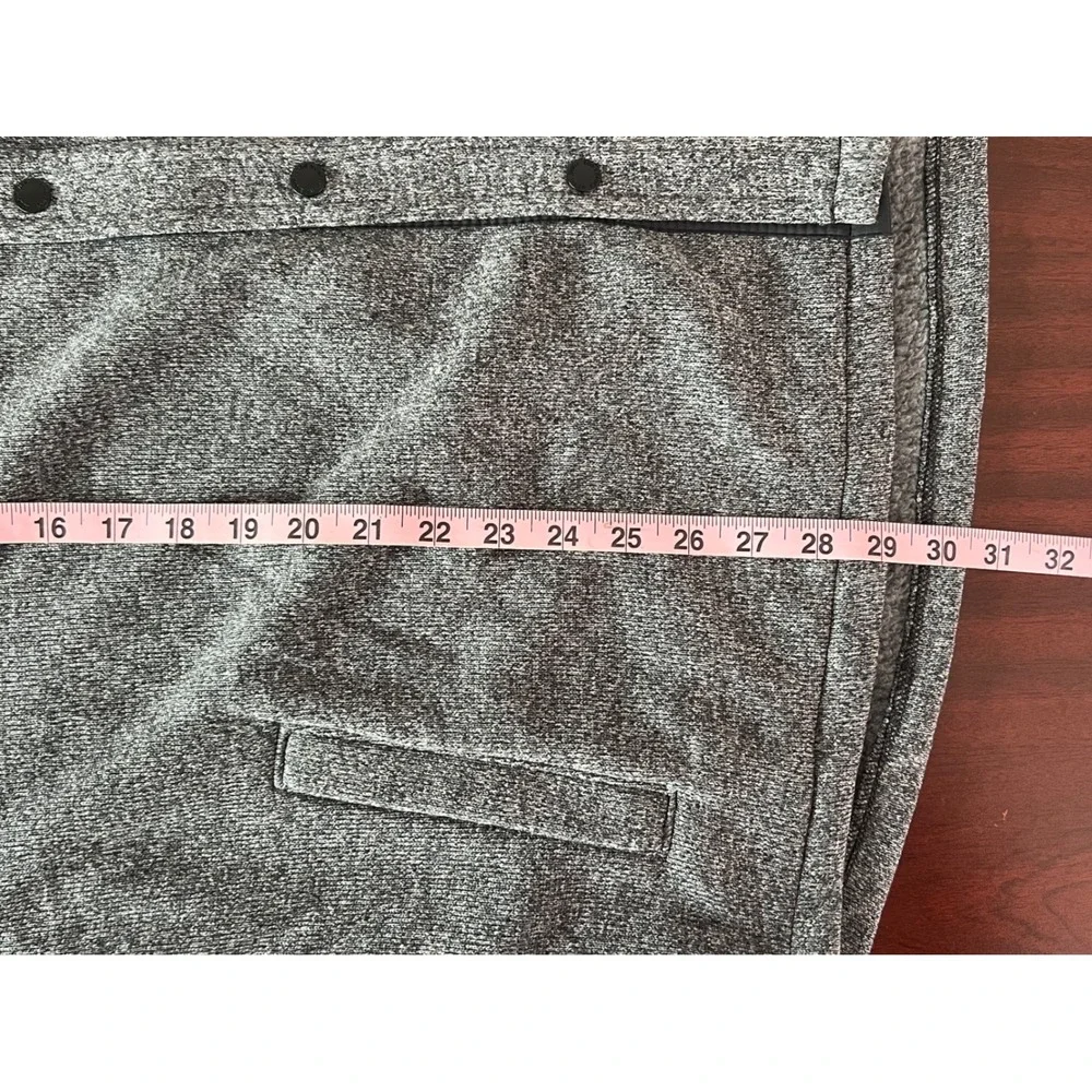 Eddie Bauer Mens XL Sweater Fleece Shirt Jacket Heather Ebony Gray NWT